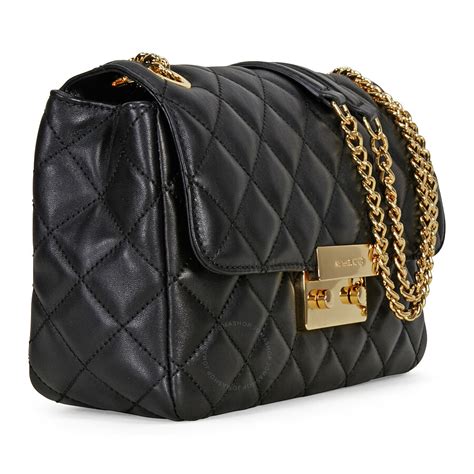 michael kors quilted bag lock|Michael Kors quilted shoulder bag.